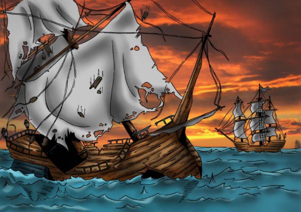 Picur és a kalózok illusztráció
