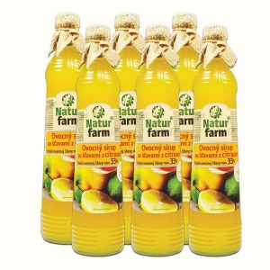 Natur Farm Citrus 6 db tartósítószer-mentes gyümölcsszörp cukorral, 6x700 ml